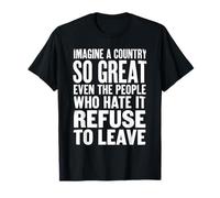 Imagine A Country So Great USA Flag Patriotic Men Women Camiseta