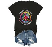 Imagine All The People Living Life in Peace - Camiseta Imagine All The People Living Life in Peace, para mujeres y hombres, Negro, 3XL