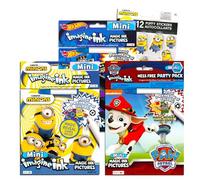 Imagine Ink Coloring Book Bundle Including 3 No Mess Magic Ink Activity Books Featuring Hot Wheels, Paw Patrol, and Despicable Me Minions with 600 Blaze and TMNT Stickers