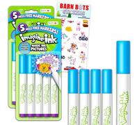 Imagine Ink Markers Only - Paquete de repuesto de 10 marcadores de tinta Imagine, juego separado para libros de colorear sin desorden para niños con calcomanías