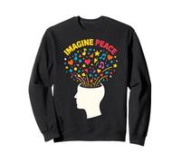 Imagine Peace Colorful Mind Explosion Sudadera