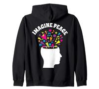 Imagine Peace Colorful Mind Explosion Sudadera con Capucha