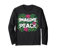 Imagine Peace Floral Botanical Harmony Message Manga Larga