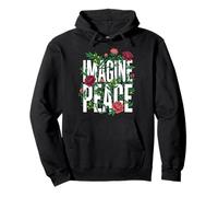 Imagine Peace Floral Botanical Harmony Message Sudadera con Capucha