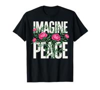 Imagine Peace Floral Tranquil Statement Camiseta