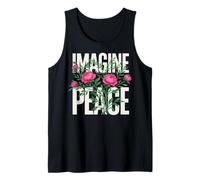 Imagine Peace Floral Tranquil Statement Camiseta sin Mangas