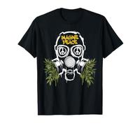 Imagine Peace Gas Mask Olive Branches Camiseta
