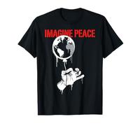 Imagine Peace Globe Hand Earth Balloon Camiseta