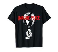 Imagine Peace Globe Hand Earth Balloon Camiseta