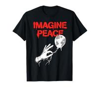 Imagine Peace Globe Hand Earth Balloon Camiseta