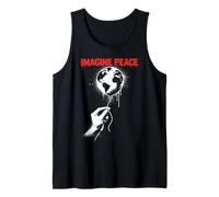 Imagine Peace Globe Hand Earth Balloon Camiseta sin Mangas