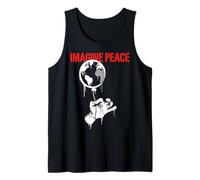 Imagine Peace Globe Hand Earth Balloon Camiseta sin Mangas