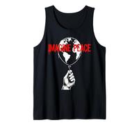Imagine Peace Globe Hand Earth Balloon Camiseta sin Mangas