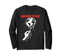 Imagine Peace Globe Hand Earth Balloon Manga Larga