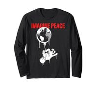 Imagine Peace Globe Hand Earth Balloon Manga Larga