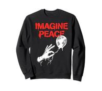 Imagine Peace Globe Hand Earth Balloon Sudadera