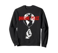 Imagine Peace Globe Hand Earth Balloon Sudadera
