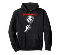 Imagine Peace Globe Hand Earth Balloon Sudadera con Capucha
