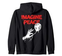 Imagine Peace Globe Hand Earth Balloon Sudadera con Capucha
