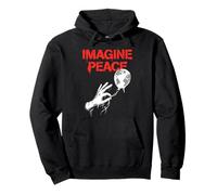 Imagine Peace Globe Hand Earth Balloon Sudadera con Capucha