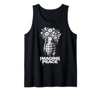 Imagine Peace Grenade Flowers Harmony Message Camiseta sin Mangas