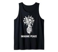 Imagine Peace Grenade Flowers Harmony Message Camiseta sin Mangas