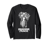 Imagine Peace Grenade Flowers Harmony Message Manga Larga