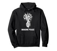 Imagine Peace Grenade Flowers Harmony Message Sudadera con Capucha
