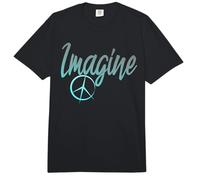 Imagine Peace Signo Hippie World Peace Hope Love Comfort Colors Adult Heavyweight T-Shirt