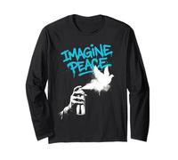 Imagine Peace Spray Paint Dove Urban Art Style Manga Larga