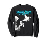 Imagine Peace Spray Paint Dove Urban Art Style Sudadera