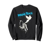 Imagine Peace Spray Paint Dove Urban Art Style Sudadera