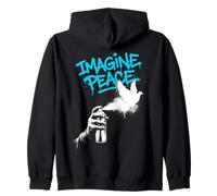 Imagine Peace Spray Paint Dove Urban Art Style Sudadera con Capucha