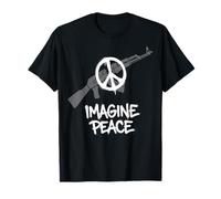 Imagine Peace Symbol Ban Weapons Camiseta