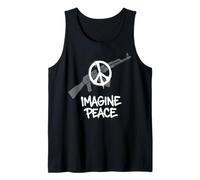 Imagine Peace Symbol Ban Weapons Camiseta sin Mangas