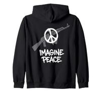 Imagine Peace Symbol Ban Weapons Sudadera con Capucha