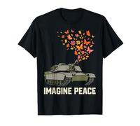Imagine Peace Tank Butterfly Flowers Camiseta