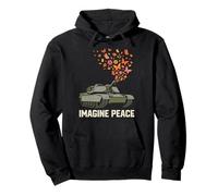 Imagine Peace Tank Butterfly Flowers Sudadera con Capucha