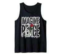 Imagine Peace with Rose Symbol of Hope Camiseta sin Mangas