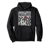 Imagine Peace with Rose Symbol of Hope Sudadera con Capucha