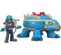 Imaginext FXT30 Jurassic World Figura de dinosaurio y agente Anquilosaurus