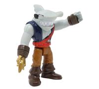 Imaginext Pieza de repuesto para Fisher-Price Pirate-Ship Playset DRY15 y Mega Mouth Shark DHH66 - Figura de tiburón de repuesto con forma de cabeza de martillo con mano tridente