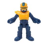 Imaginext Pieza de repuesto para juego de Robocop para niños pequeños de Fisher-Price, figura de robot de policía de repuesto, vestido con traje azul y naranja con casco no extraíble