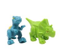 Imaginext Piezas de repuesto para juego coleccionable de Fisher-Price Jurassic World Rebirth JFR25 - Figuras de dinosaurio de repuesto Triceratops y Raptor