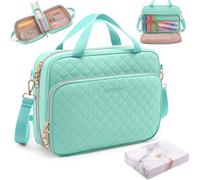 IMAGINING Estuche grande para Biblia con funda para la Biblia para mujer, funda de transporte de la Biblia con correa para el hombro, bolsa de Biblia con marcadores, portador de Biblia con bolsillos