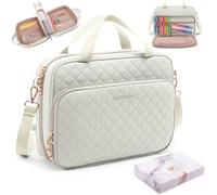 IMAGINING Estuche grande para Biblia con funda para la Biblia para mujer, funda de transporte de la Biblia con correa para el hombro, bolsa de Biblia con marcadores, portador de Biblia con bolsillos