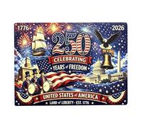 Imán 250 Cumpleaños Americanos Decoración Estatua Patriótica | Imanes de recuerdo de cumpleaños para el hogar, cocina, oficina, clase pizarra blanca, mostrador de crucero, coche