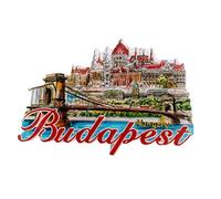 Imán 3D de Budapest Hungría para nevera, recuerdo de viaje, regalo para el hogar, cocina, decoración de refrigerador, colección magnética