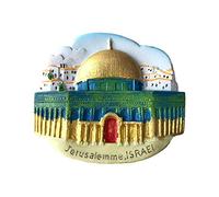 Imán 3D de Jerusalén Israel para nevera, recuerdo de Israel, hecho a mano, decoración del hogar y la cocina, imán para nevera