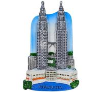 Imán 3D de Kuala Lumpur Malasia para nevera, recuerdo de viaje, decoración pintada a mano